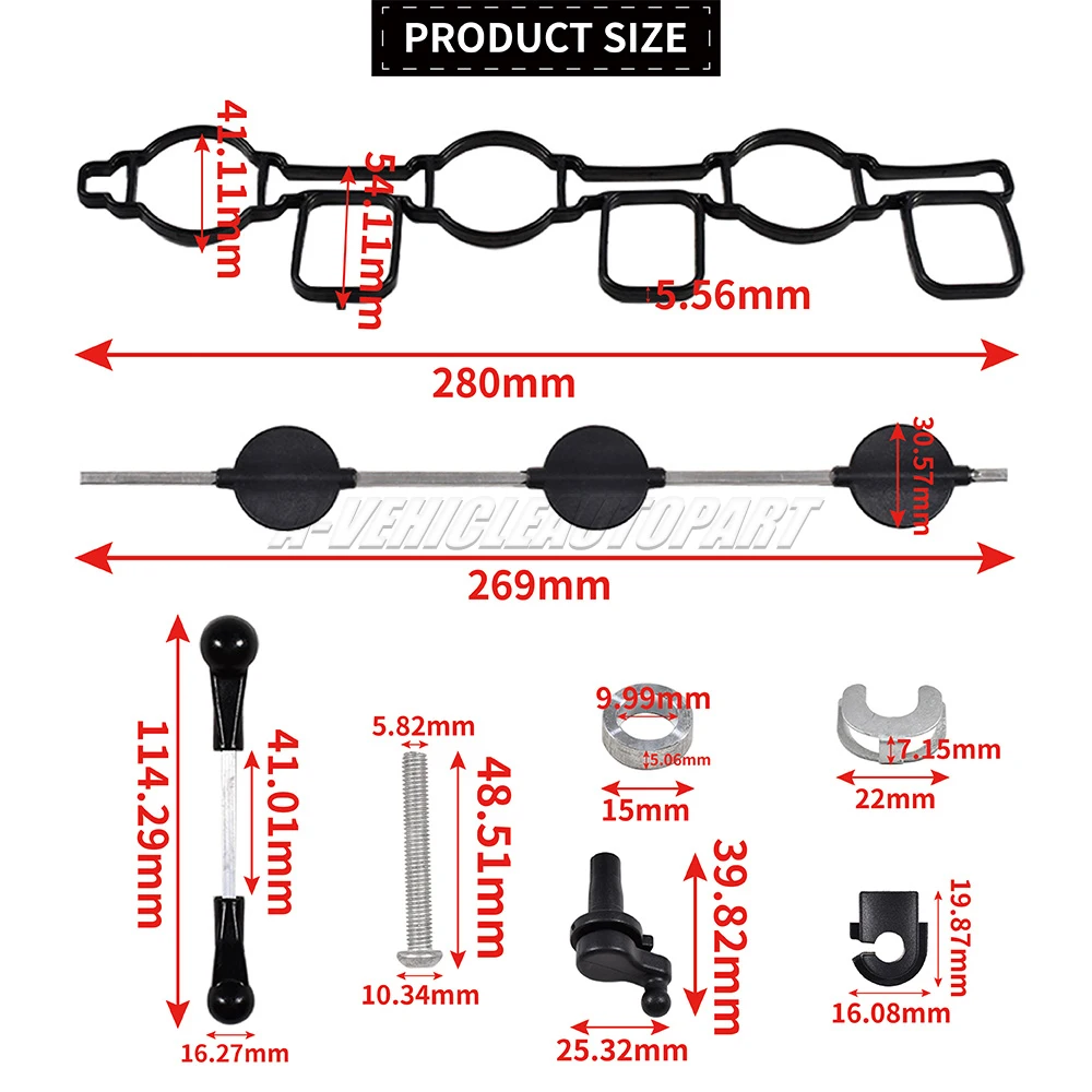 059129711 059129712 For Audi A4 A6 A8 Q7 VW Touareg Phaeton 1Set New Intake Manifold Flap Replacement Gasket Kit Car Accessories - view 2