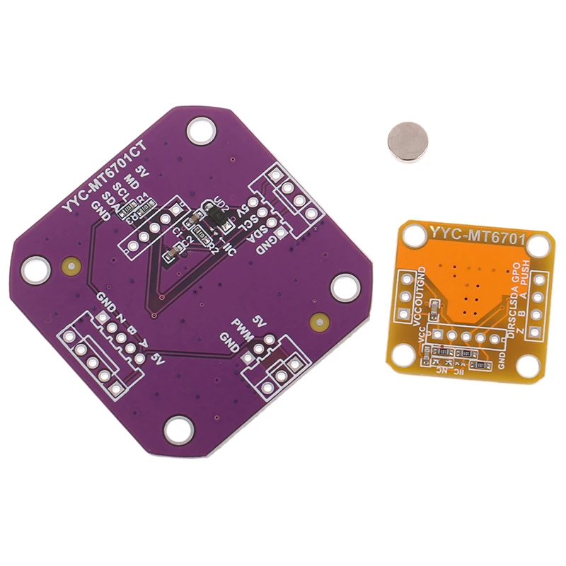 Imagem -02 - Módulo Sensor Medição Ângulo de Indução Magnética 14bit Alta Precisão Pode Substituir Perfeitamente As5600 Mt6701