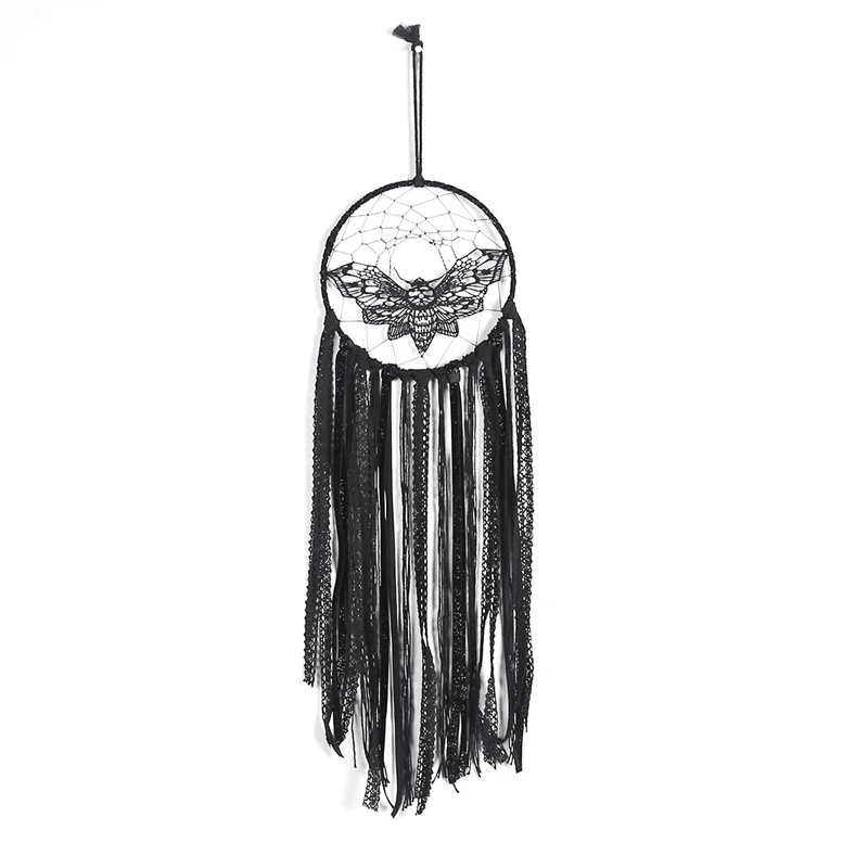 Halloween Wind Chimes, Black Spider, Dream Catcher, Bat Tassel Hanger, Party Decoration, Creative, 20cm