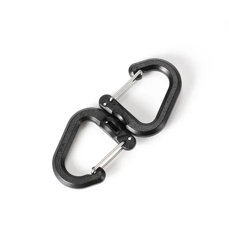 

360° Swivel POM S-Hook, Anti-Slip Quick-Mount Clip, Multi-Use Camping Clip, Portable Backpack Hardware