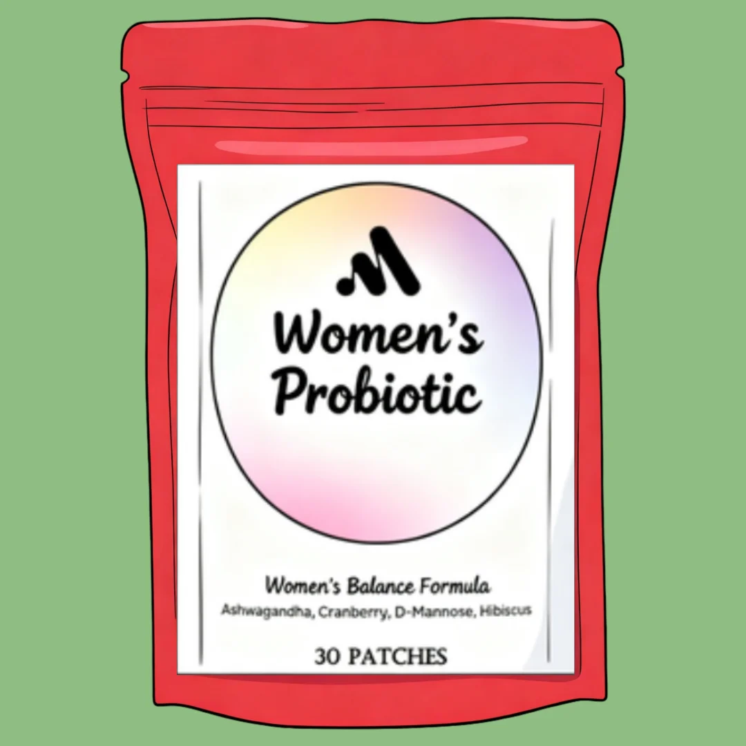 Probiotics for Women & Prebiotics, Transdermal Patches, Women's Daily Digestive L & Immune Health 30 Patches