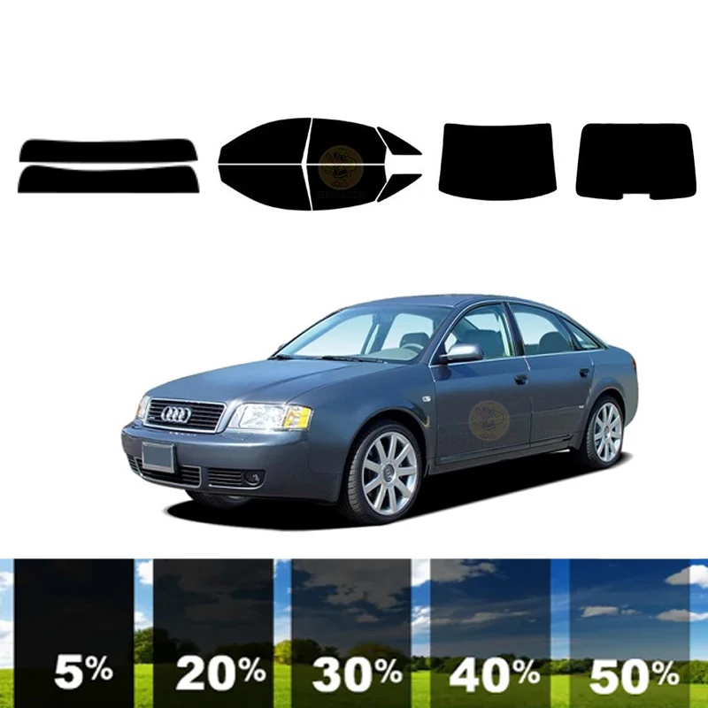 

precut Removable Window Tint Film For Car 100% UVR 5%-70%VLT Heat Insulation Carbon ﻿For AUDI A6 4 DR SEDAN 1998-2004