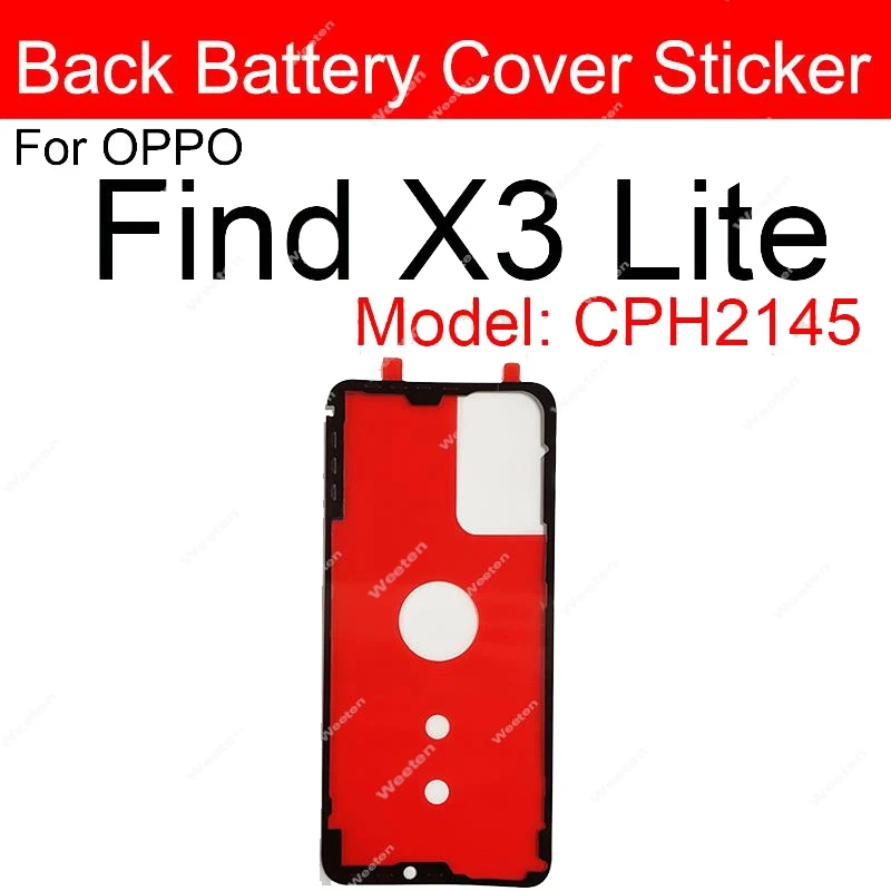 For OPPO Find X X2 X3 X5 X6 Pro Lite Neo X7 Ultra Rear Battery Door Housing Cover Adhesive Back Battery Housing Cover Sticker 