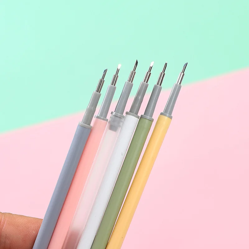 3/5pc Art Utility Knife Pen Refill Circle Cutter Refillment Paper Wrapping Colored Press Carving Knife Craft Tool School Supplie