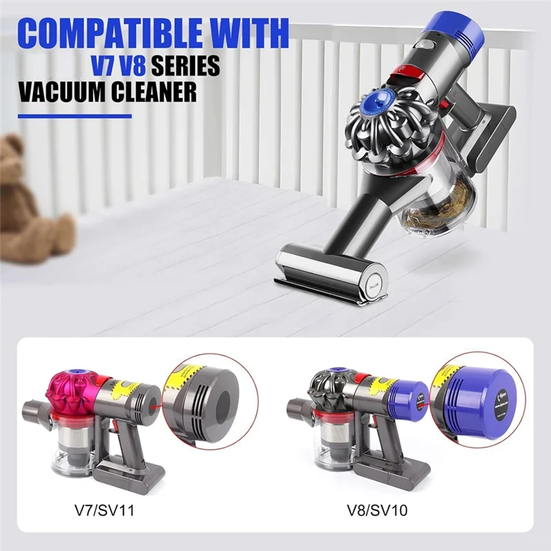 N95R Replacement Accessories Set For Dyson V7 V8 SV10 SV11 Vacuum Cleaner- Bottom Bin Cover& Pre-Post Filter Parts