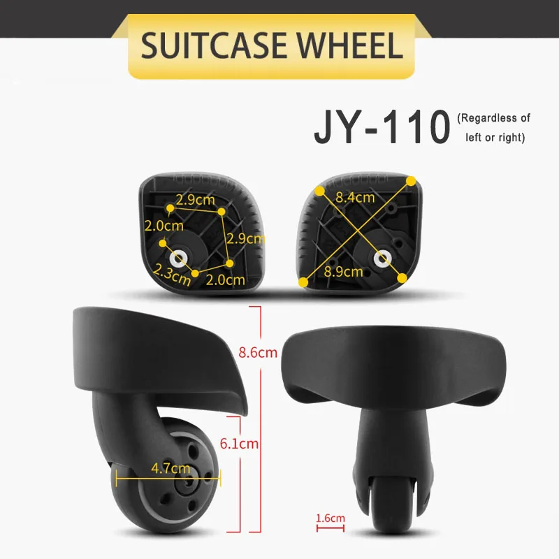 Suitcase Load Wheel Substituição, Polia de Substituição, Adequado para Samsung, JY-105, JY-106, JY109, JY-110