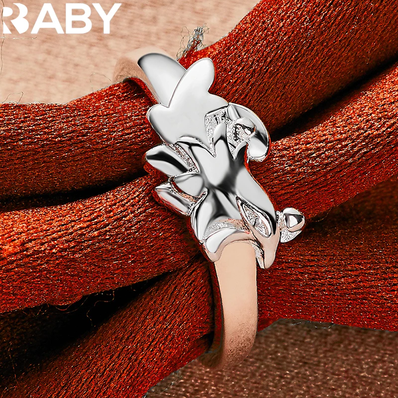 

URBABY 925 Sterling Silver Cock Rings For Men Women Fashion Ring Wedding Engagement Band Charms Jewelry Accessories