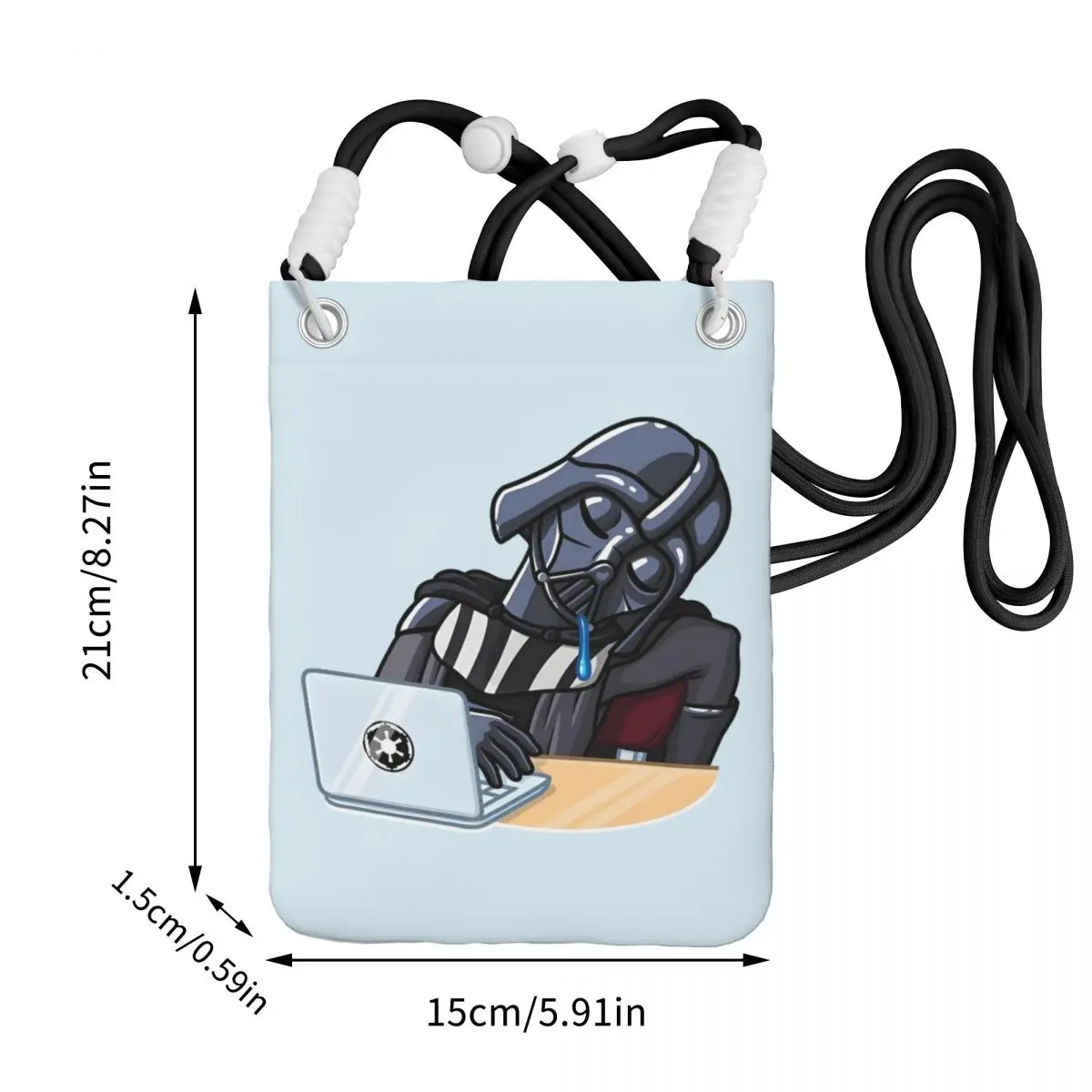 مخصص M-Mandalorianed حقيبة الهاتف المحمول الرجال النساء الفضاء التلفزيون الكتف حقيبة كروسبودي التسوق حزام الكتف للانفصال #3