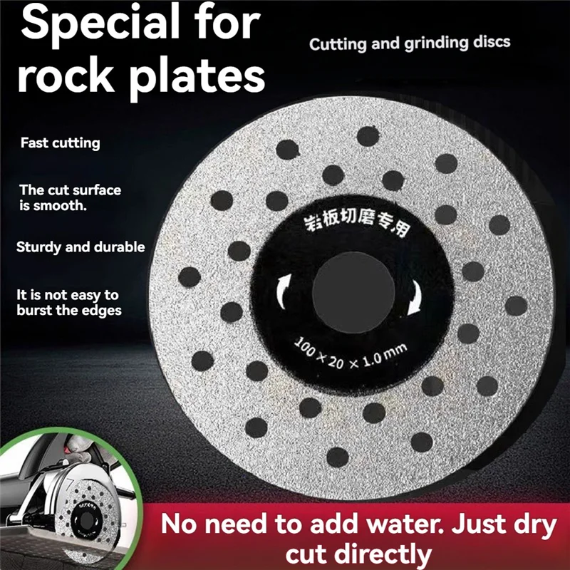 

A02M-5PCS Dia 100Mm Rock Grinding Cutting Disc Ultra-Thin Saw Blade Multi Hole Disc Marble Tile Glass Cutter Plate
