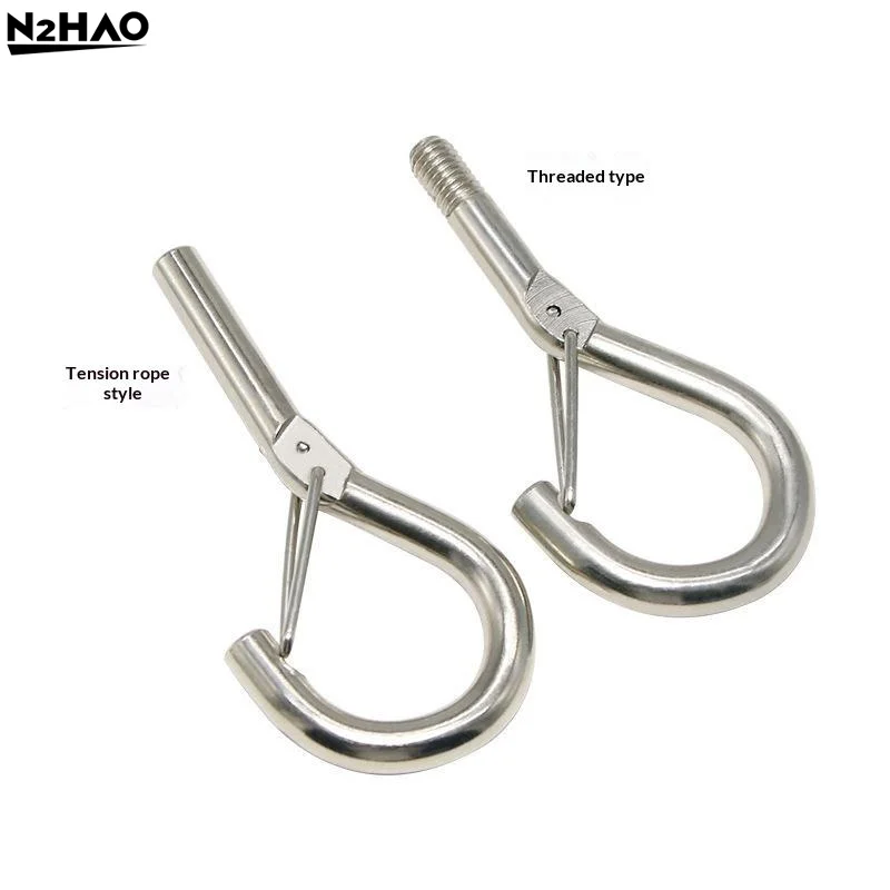 5 PCS Suspension Hooks With Threads, Ceiling Heavy-Duty Hooks With Spring Hooks Thread Lockers With Safety Hooks