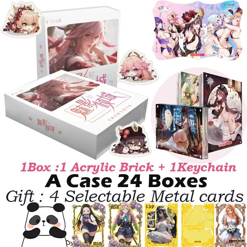 

New Goddess Crystal Brick Waifu Board Keychain Hobby Collection Doujin Booster Box Anime Rare Card Toys Gift