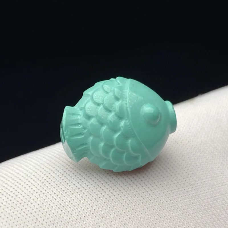 

High Porcelain Yajiaoshan Material Turquoise Fish Back Cloud Bracelet Necklace Spacer Beads Accessories