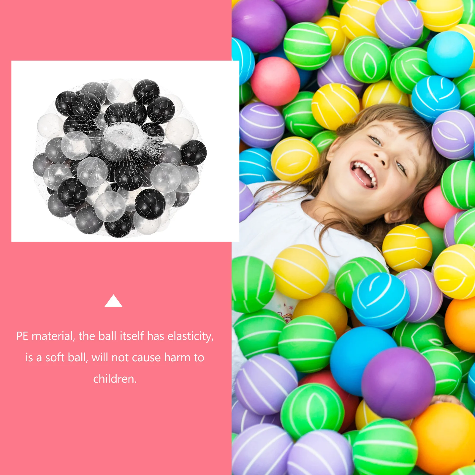 50 szt. Ocean Ball Kids Toys Kolorowe plastikowe piłki do basenu Swim Pit White dla dzieci Soft
