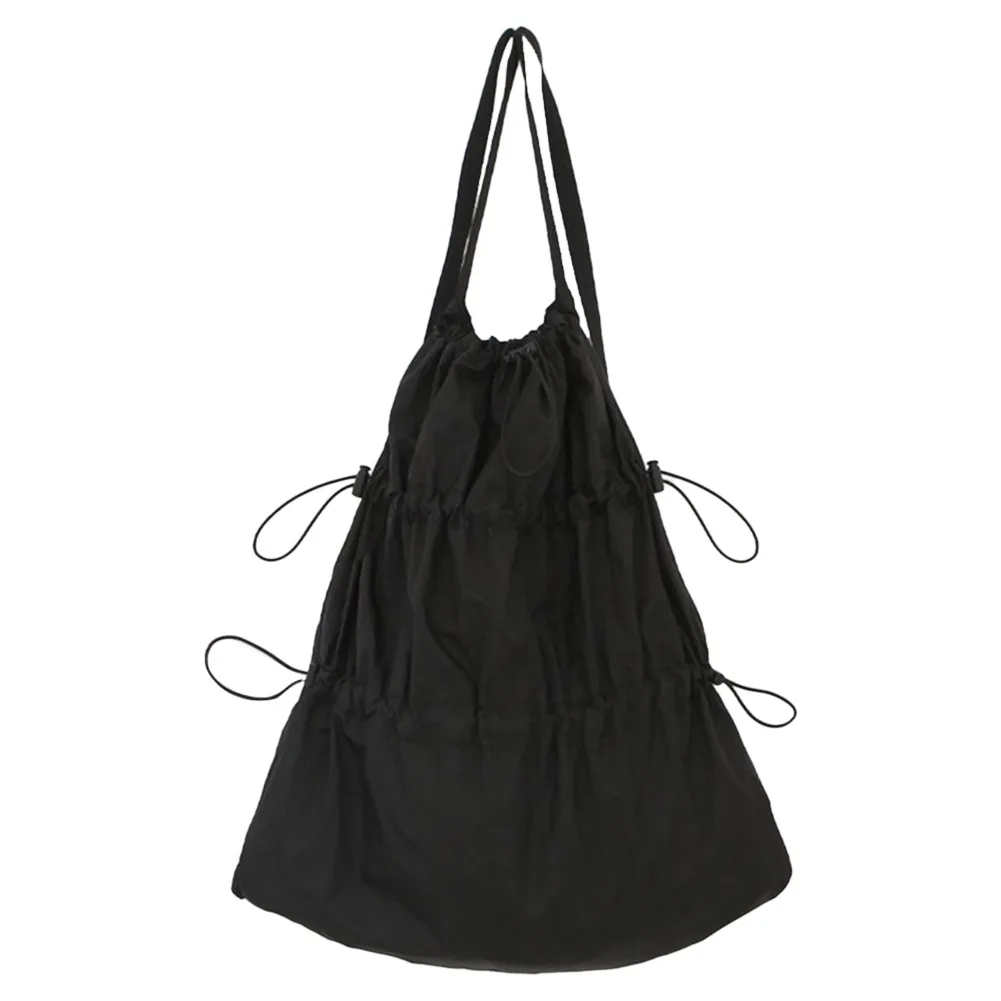 Bolsa de ombro com cordão para homens e mulheres, impermeável, grande capacidade, mochila para caminhada, mochila escolar, mochila casual