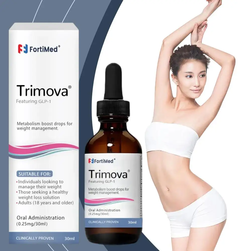 30ml Perda de Peso Metabolismo Gotas Trimova Gotas Trimova Metabolismo Gotas Trimova Vitamina Glp-1 Gotas de Metabolismo Para Homens e Mulheres