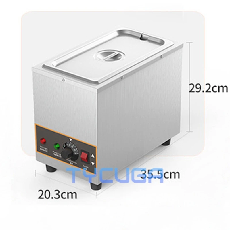 Macchina per sciogliere il cioccolato commerciale 1/2 Griglia per il bagno d'acqua Riscaldamento 800W Controllo costante della temperatura per salsa al caramello al burro