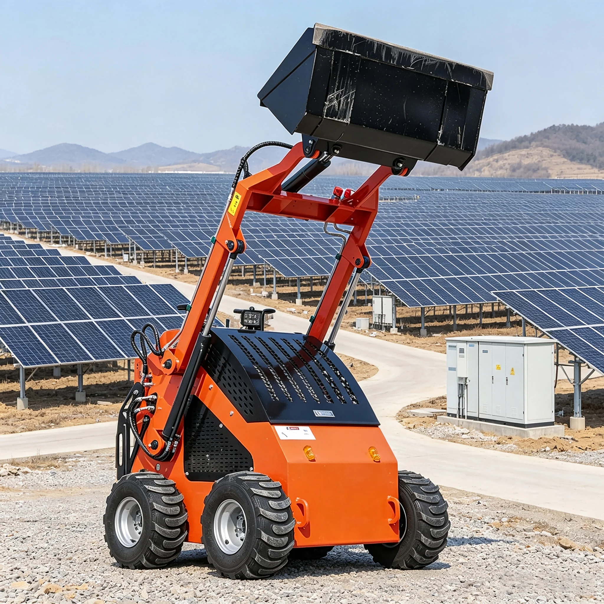 Articulated Skid Steer Loader with 4x4 Drive for High Maneuverability on Rough Terrain Articulated Skid Steer Loader