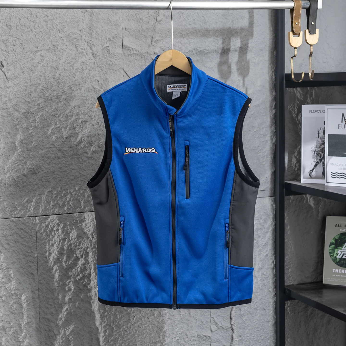 Outdoor Men's Fleece Lined Waterproof Vest Windproof Warmth Standard Fit Polyester Nylon Composite Fiber Casual Style Autumn