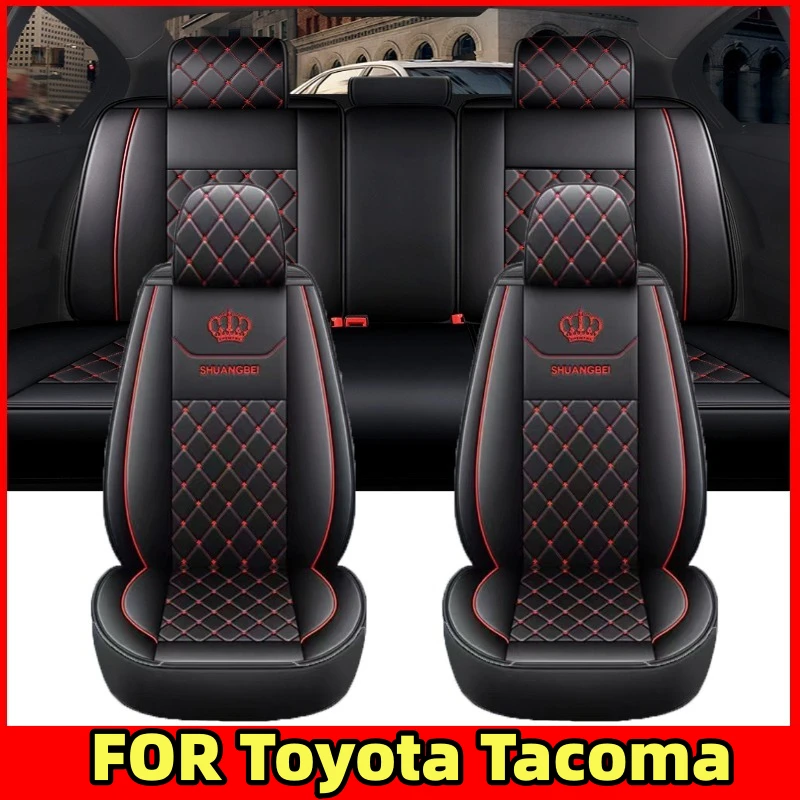 

Чехол на автомобильное сиденье, водонепроницаемый, износостойкий, из искусственной кожи, удобный чехол на сиденье с вышивкой в виде короны, чехол на сиденье для Toyota Tacoma