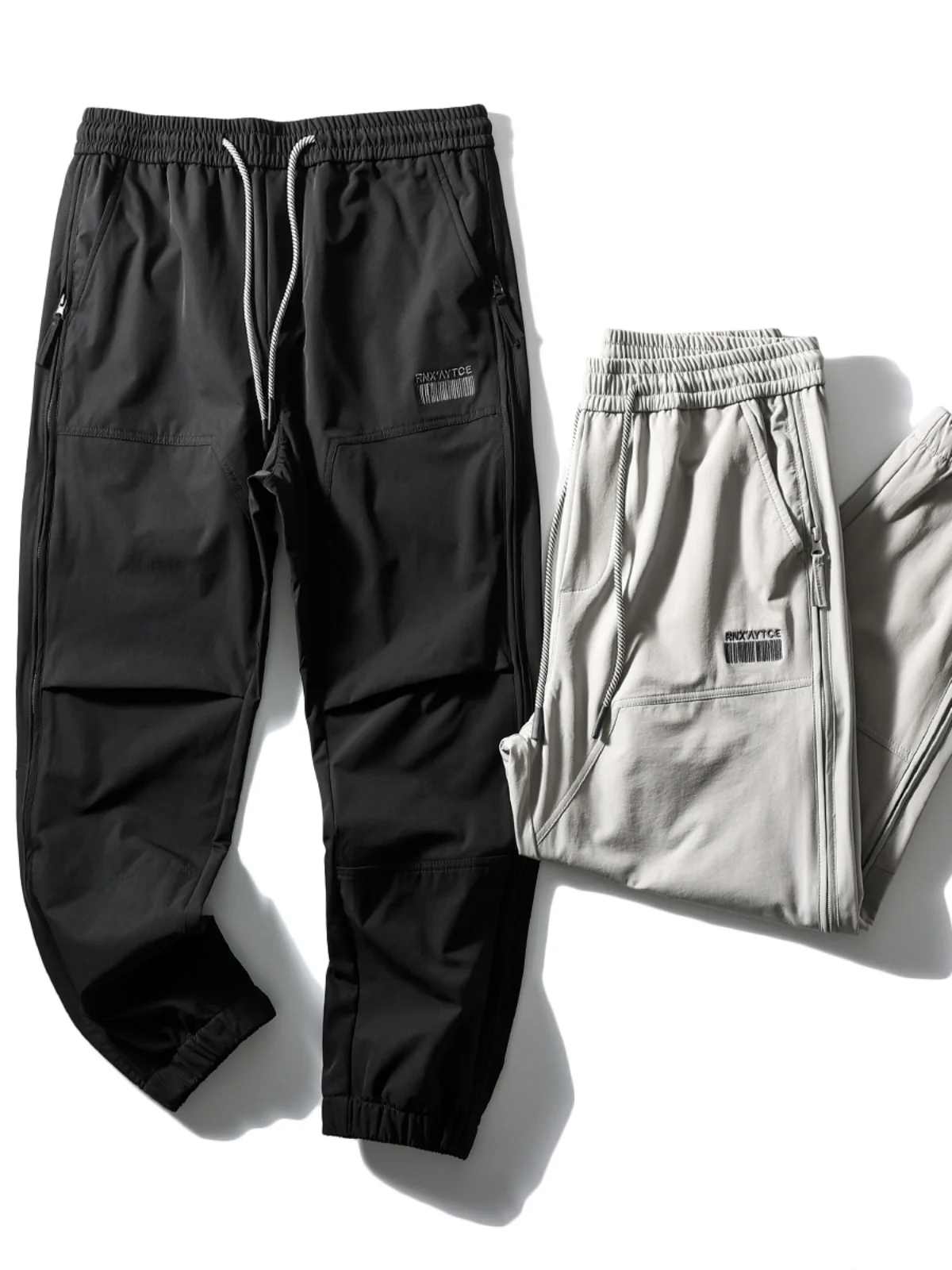 

Функциональная обувь серии Mountain! 3D плиссировка! Водонепроницаемый! Мужские осенние брюки с эластичным поясом и манжетами, повседневные рабочие штаны