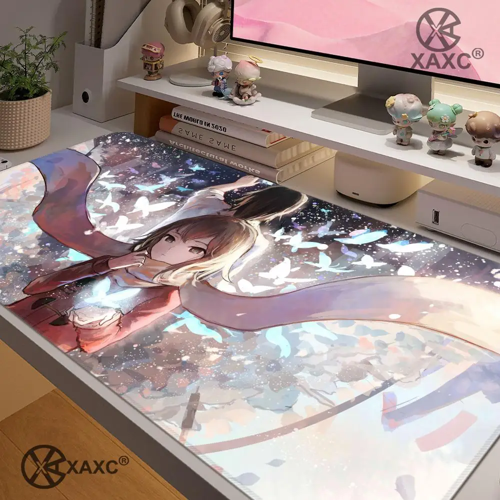 

Anime Erased XAXC Mouse Pad large keyboard mouse desk pad non-slip rubber gaming mouse pad laptop mouse carpet