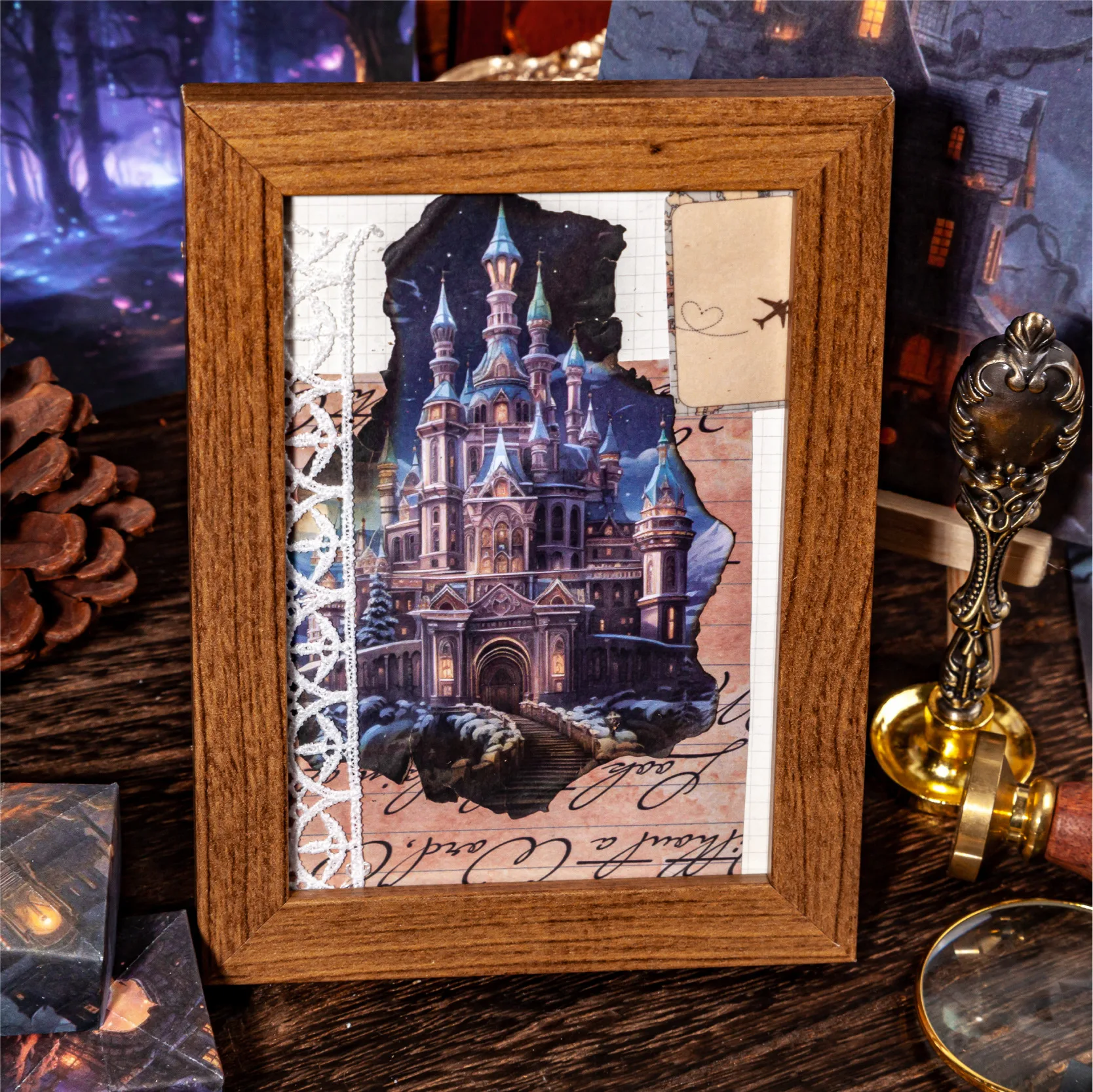 30 Sheets/pack Castle Legend Series Material Paper Retro Handbook Collage Cards Background Paper Diy Junk Journal Planner