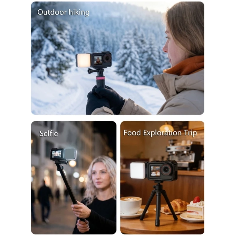  Adjustable Fill Light Photography Lamp Lightweight Portable Video Wedding Temperature Adjustment Light For Action 3/4/5