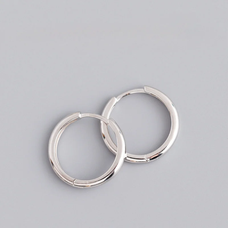 Creolen aus 925er-Sterlingsilber mit Geometrie für Damen, modischer Silberschmuck, Geschenke, trendig