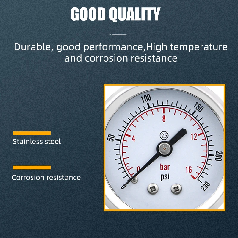 MAIRUIKESI Stianless steel pressure gauges 50mm(2\