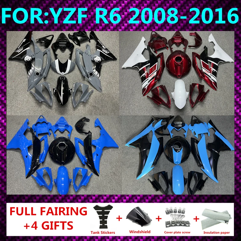 

New ABS Motorcycle Fairings Kits For Yamaha YZF-R6 YZF 600 R6 2008 2009 2010 2011 2012 2013 2014 2016 Bodywork full fairing zxmt