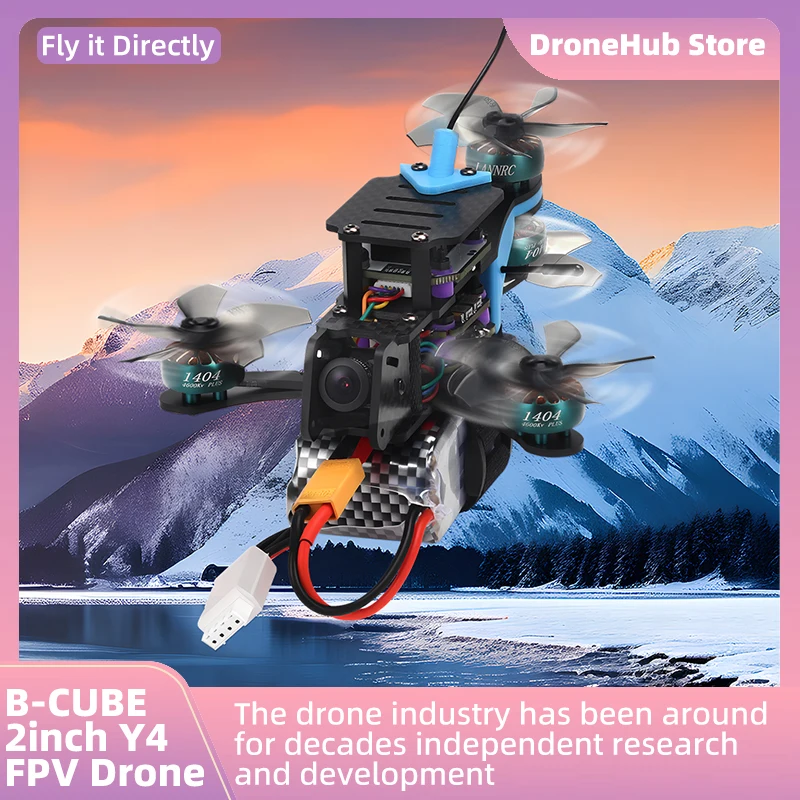 B-CUBE 2inch Y4 FPV Drone Frame Kit Carbon Fiber Racing Drone Quadcopter INAV Beatflight F722 NOXE Ardupilot Flight Control