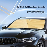 Car Sunshade Umbrella V-Shaped  Anti UV Titanium Coated Interior Accessories 360° Center Pole Rot Front Window Sunshade Cover