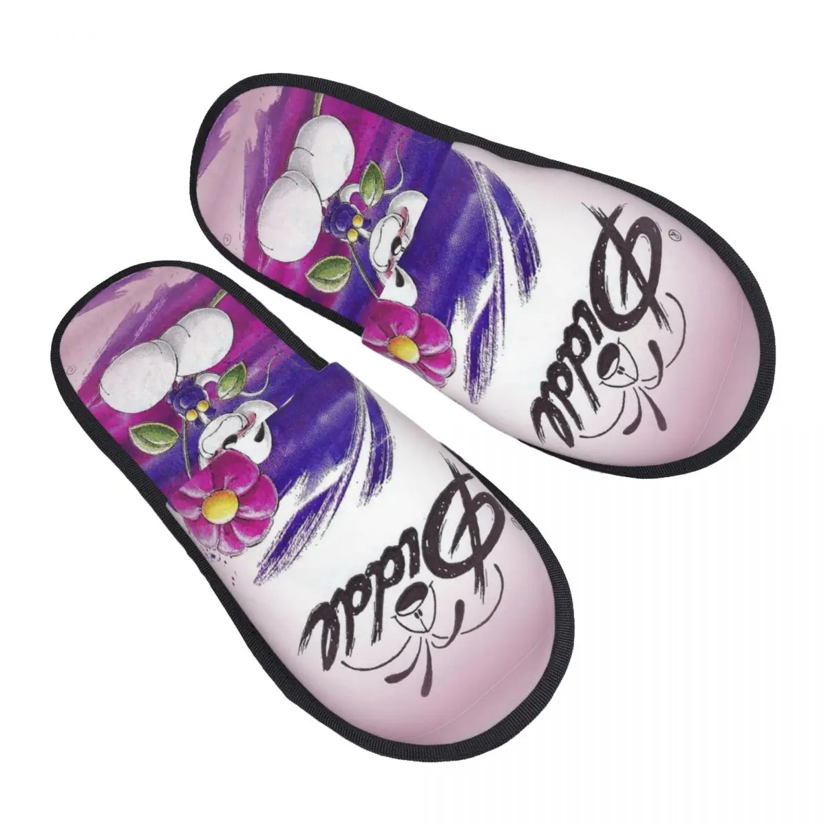 

Зимние домашние тапочки с героями мультфильмов DIDDL, домашние мягкие домашние меховые тапочки, нескользящие шлепанцы