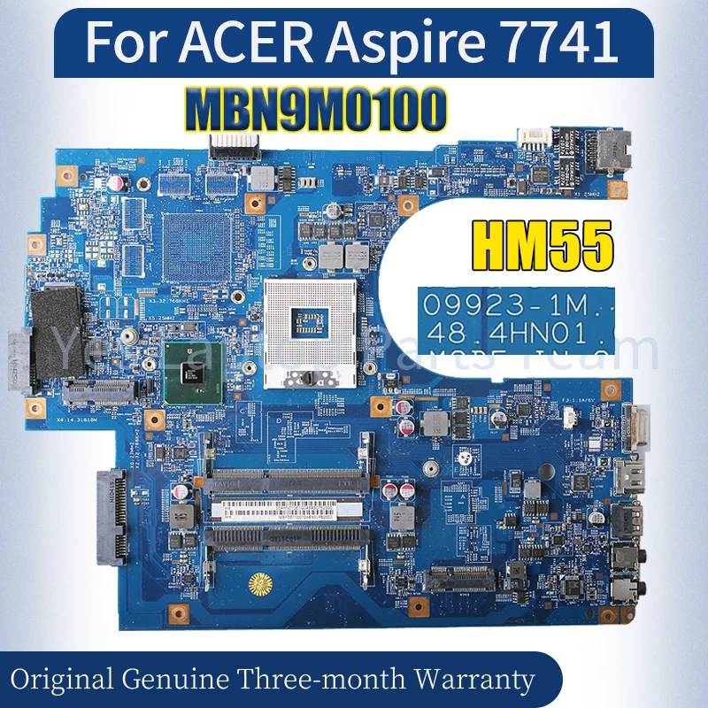 

09923-1M For ACER Aspire 7741 Laptop Mainboard HM55 MBN9M0100 Notebook Motherboard 100％ Tested