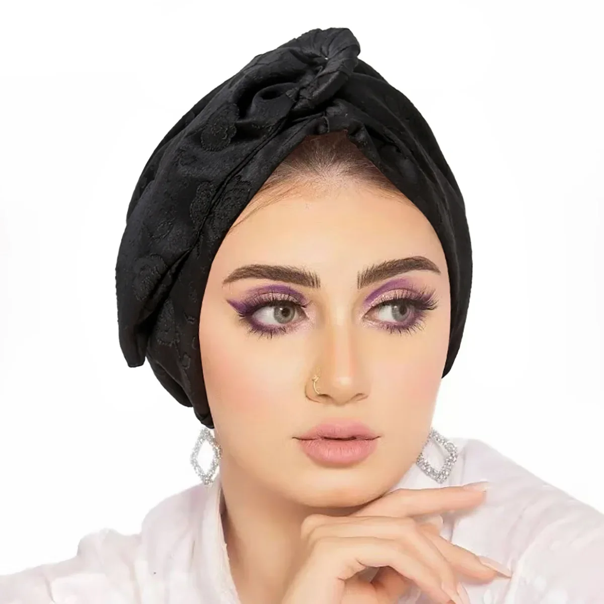 

New Bow Knot Turban Women Headscarf Bonnet Muslim Hijab Indian Hat Chemo Cap Hair Loss Head Cover Wrap Bandanas Turbante Mujer