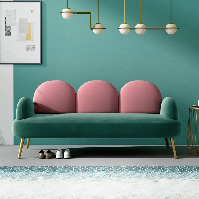 

Office sofa coffee table combination fabric reception beauty salon leisure creative clothing store