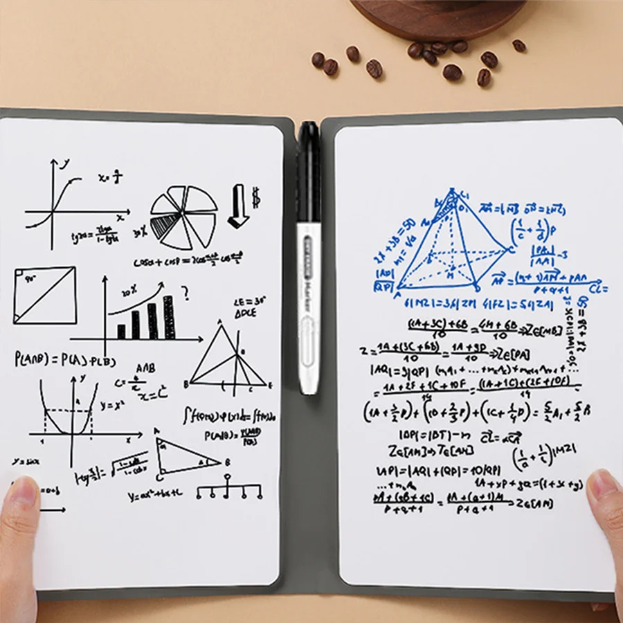 A5 Reusable Whiteboard Notebook Memo Book With Free Whiteboard Pen Erasing Cloth Weekly Planner Portable Notebooks