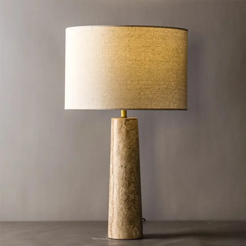 Classical cave stone table lamp decoration bedroom bedside table retro desk lamp living room decoration items