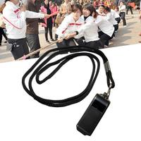 ABS Plastic Survival Whistle Black Color Warning Universal Outdoor Training Whistle Football Match Referee Tool