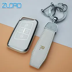 Silver TPU Smart Shell Fob Holder Keychain For Volkswagen VW 2018 Atlas Tiguan Golf 7 Magotan Remote Key Case Cover Protector