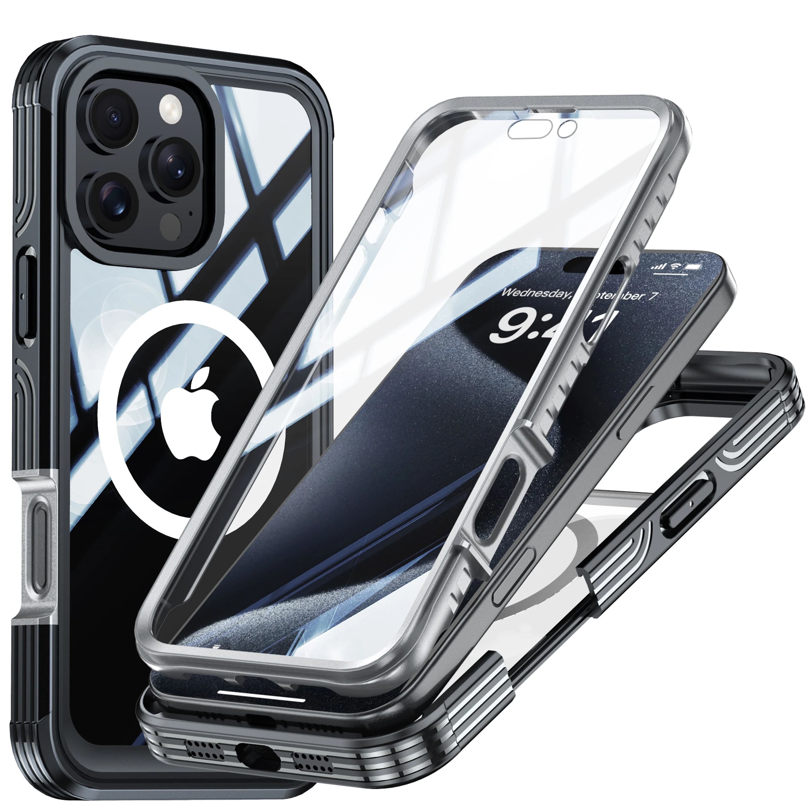 New product hot sale Shockproof Dustproof Dropproof Wireless Magnetic High Quality Phone Case For iphone16 15plus 15pro 15promax