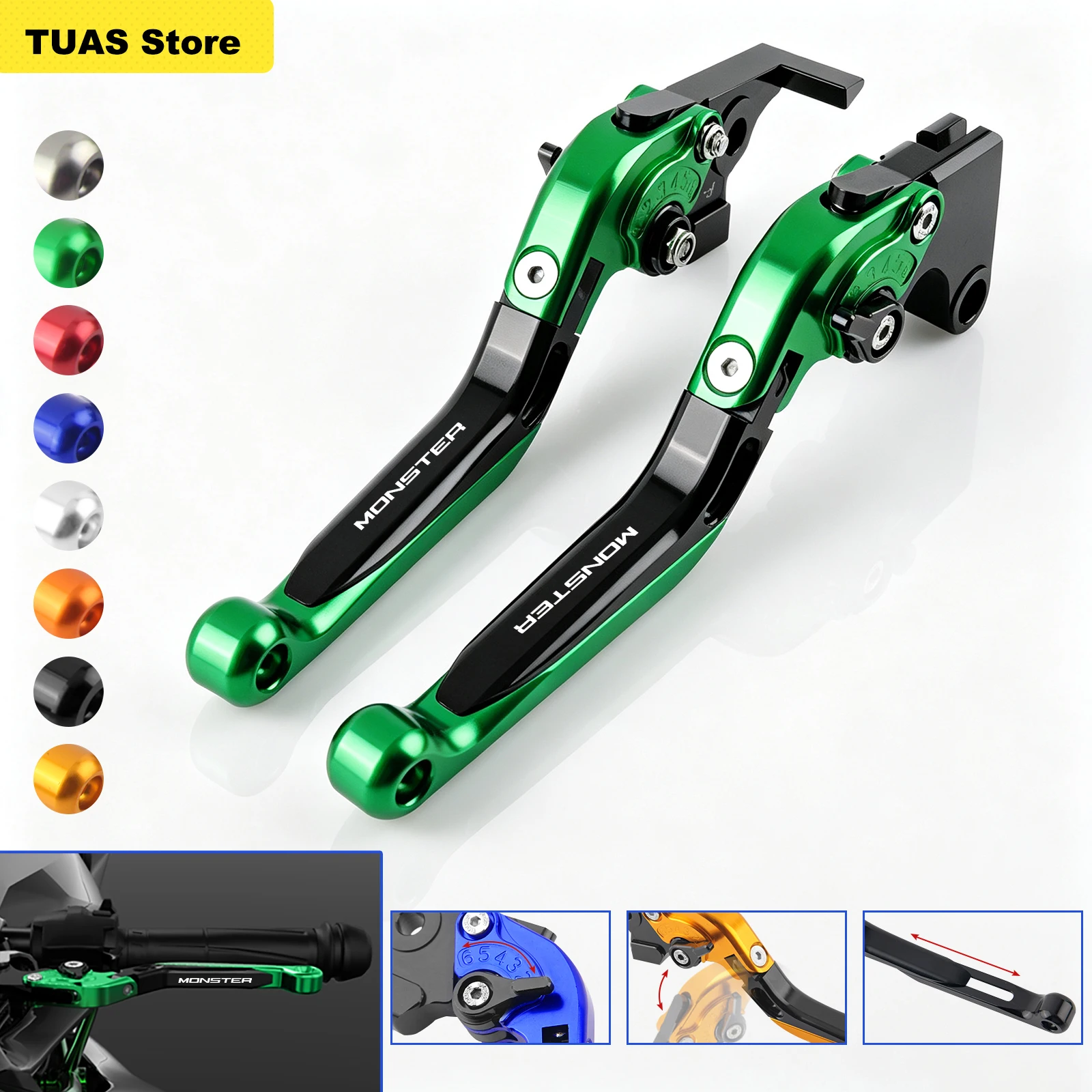Motorcycle Adjustable Folding Brake Clutch Levers Handle Lever For Ducati MONSTER S4 / S4R 2001-2006 MONSTER S2R 1000 2006-2008