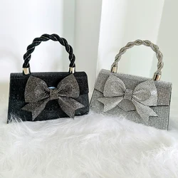 JIOMAY Bow Decoration Clutch Bag luxury designer handbags New Elegant And Versatile Evening Party Bags ​Rhinestone Purse