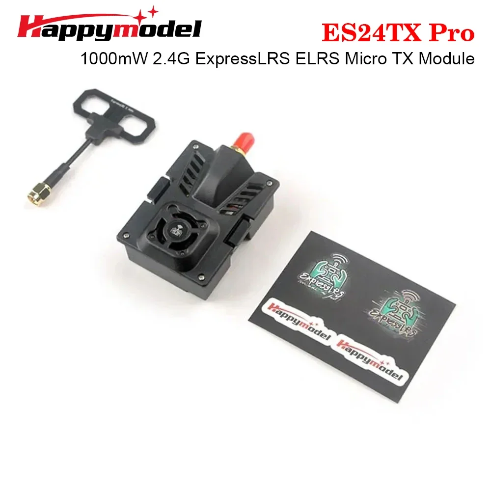 VoltSHappyModel ES24TX Pro 1000mW 2.4G ExpressLRS ELRS Micro TX Module With Cooling Fan RGB LED Module For RC Airplane FPV Drone