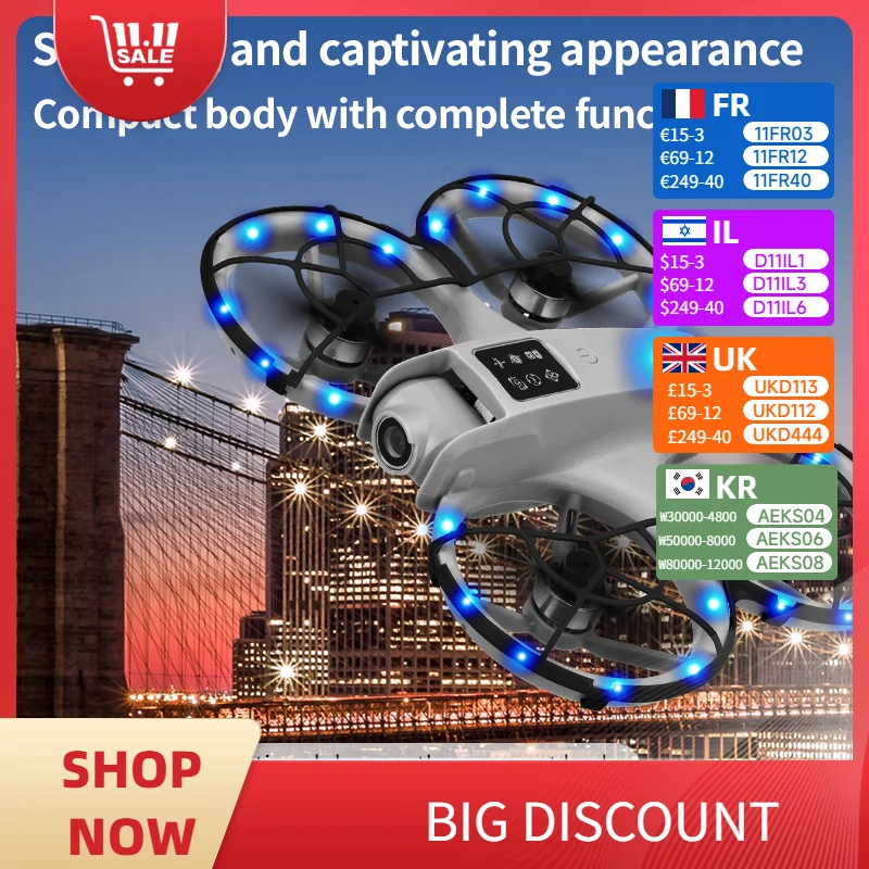 

Игрушечный дрон с дистанционным управлением H36, 6-осевой гироскоп, VR-гарнитура со встроенным дисплеем 2,4 дюйма, лучший комбинированный комплект для взрослых и детей