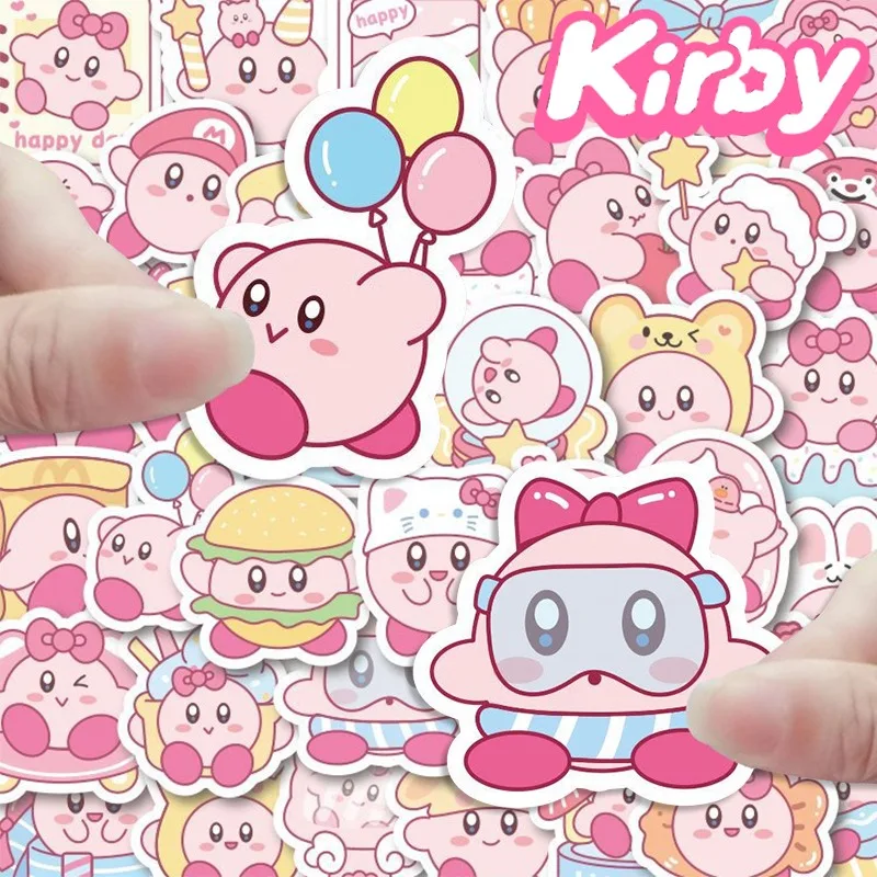 

100 шт., наклейка «Кирби», милые аниме «сделай сам», наклейки для телефона, ноутбука, бутылки, скрапбукинга, багажа, каваи, граффити, украшения для девочек, детские игрушки