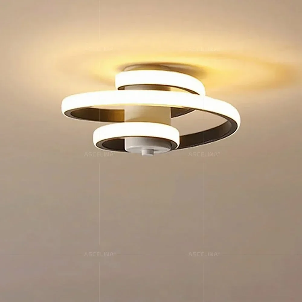 

LED Modern Ceiling Light Spiral Design Lamp Black/White Lamp For Living Room Bedroom Corridor Led Home Decor Lighting Fixtures