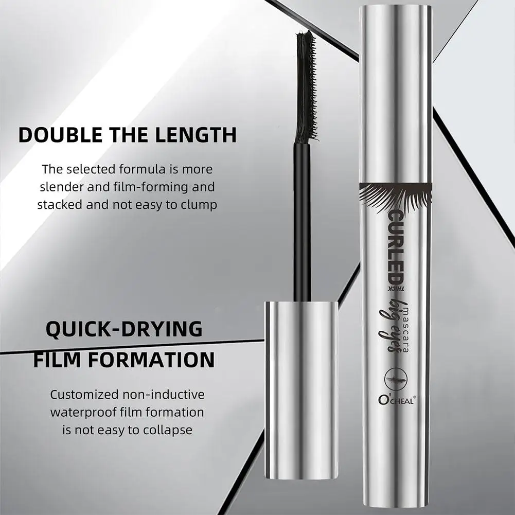 Zijdevezel Wimper Mascara Waterdichte Rimel 3d Mascara Voor Wimperverlenging Zwart Dik Verlengend 4d Make-Up Cosmetisch R7y1