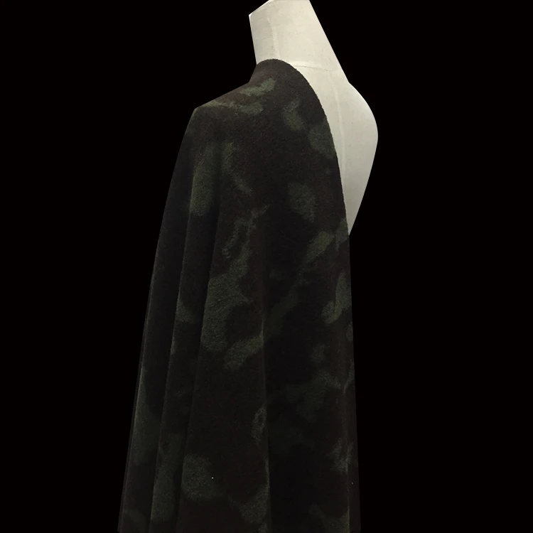 

Высококачественная трикотажная шерстяная ткань, камуфляжный эластичный материал для одежды, более пушистый прочный материал для пальто с 3D-вышивкой