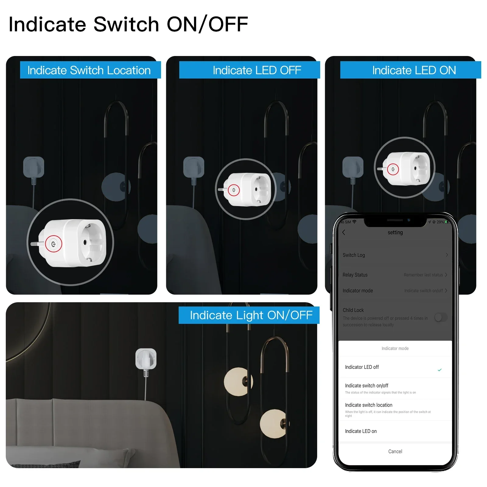 Moes ZigBee Tuya enchufe de alimentación 16A aplicación inteligente enchufe inalámbrico salida Monitor de energía funcional temporizador Alexa